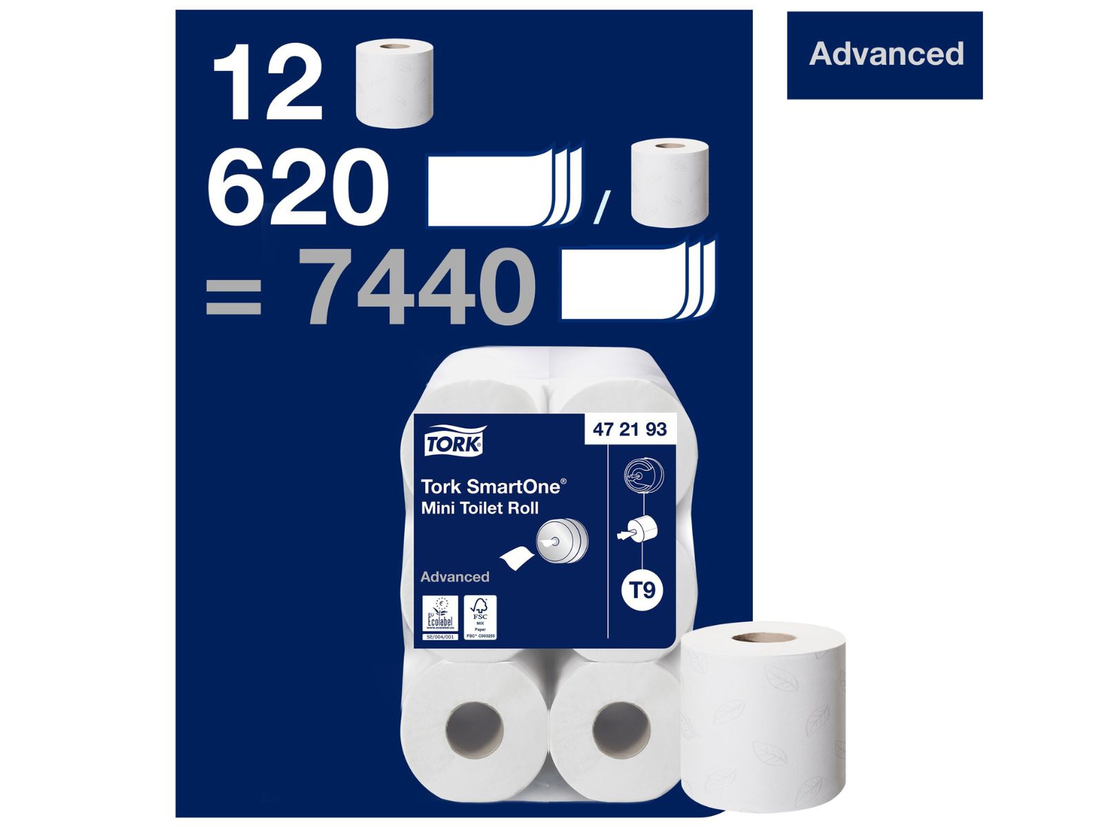 Papier toaletowy Tork 472193 Premium T9 SmartOne